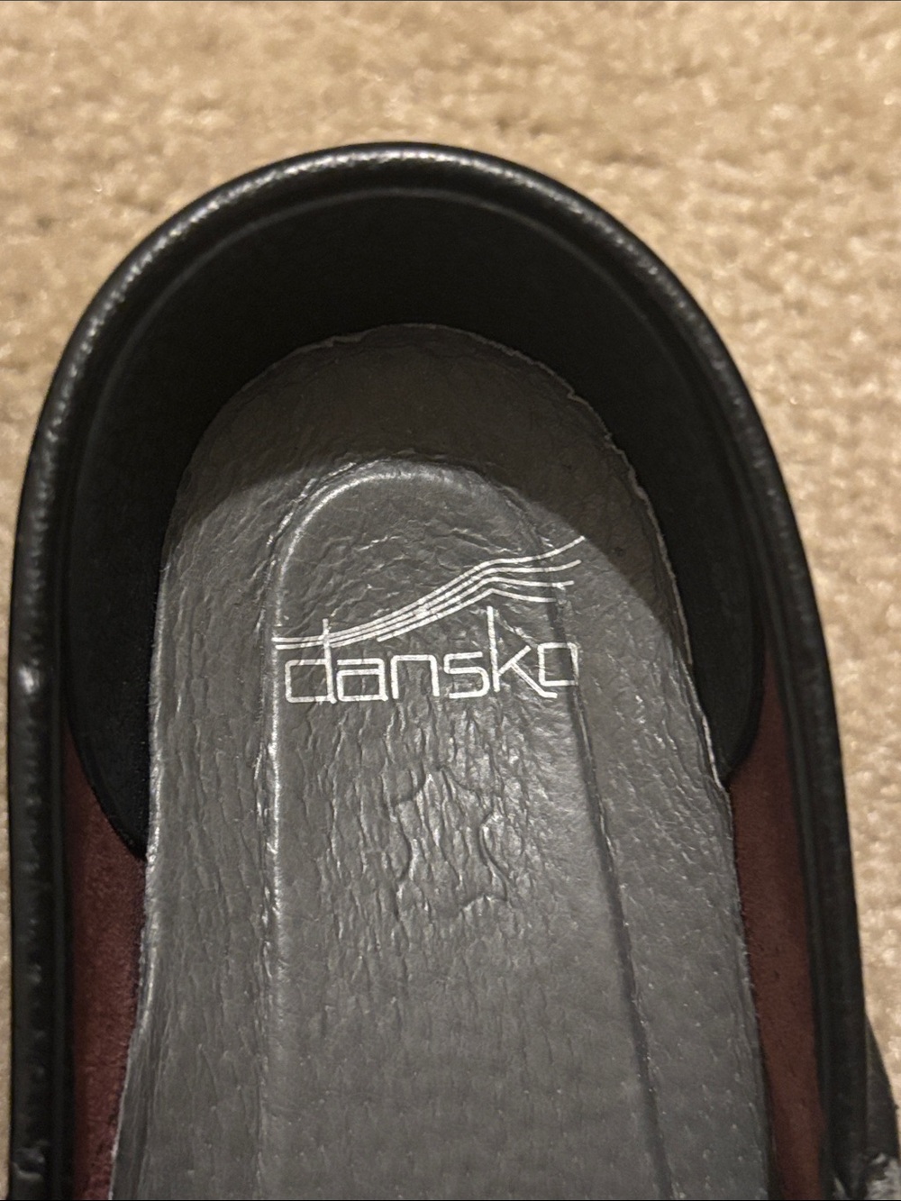 Dansko Women's Burgundy Leather Clogs - Picture 3 of 7